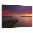 Albania Travel Poster - Serene Sunset Over Calm Waters Wall Art