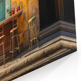 Yucatan Canvas Art - Rustic Mexican Storefront in Vibrant Street Scene