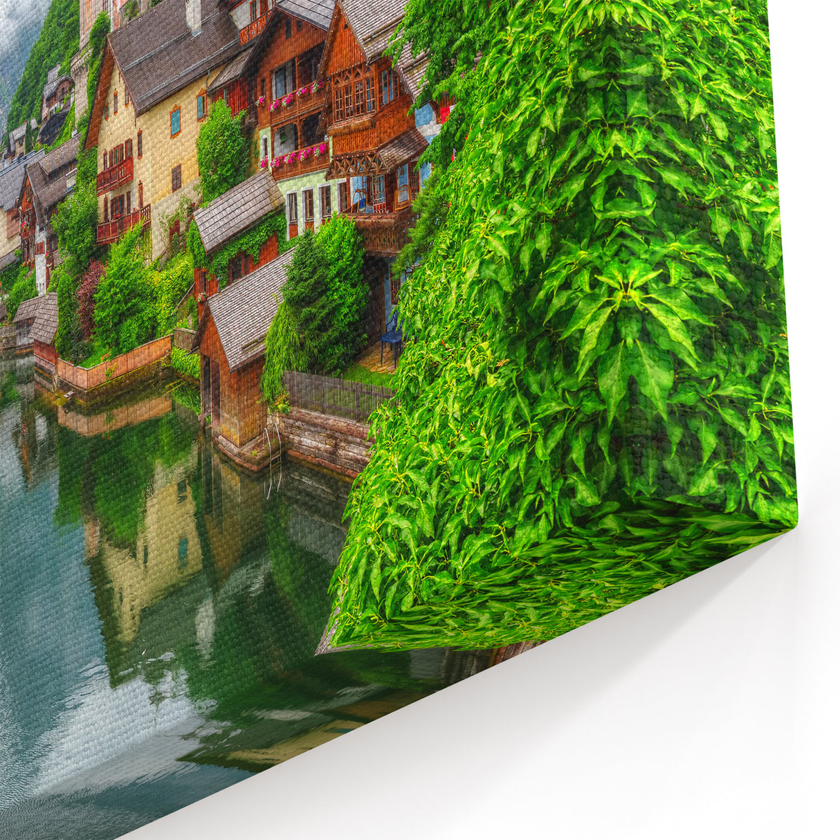 Austria Wall Art - Majestic Hallstatt Village with Mountain Views Print