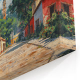 Yucatan Canvas Art - Historic Mexican Street with Vibrant Colonial Architecture