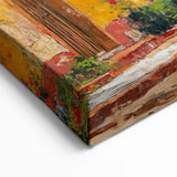 Yucatan Canvas Art - Historic Mexican Street with Vibrant Colonial Architecture