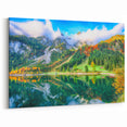 Austrian Alps Artwork - Vibrant Autumn Alpine Lake and Mountain Reflections