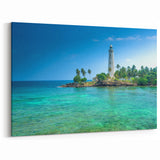 Scenic Sri Lanka Prints - Tropical Lighthouse by Crystal Waters Canvas Print