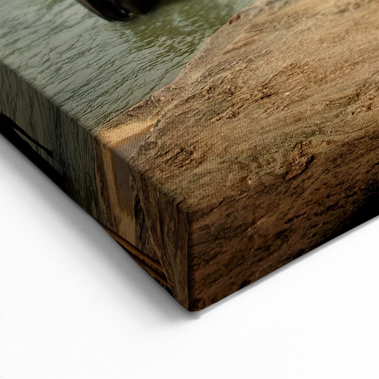 Scenic Sri Lanka Wall Art – Majestic Elephants at Riverbank Landscape