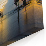 Sri Lanka Wall Art – Traditional Fishermen at Sunset on Canvas