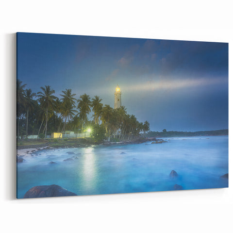 Sri Lanka Wall Art – Serene Lighthouse by the Coast on Canvas