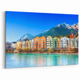 Austria Wall Art - Scenic Austria Prints of Innsbruck Colorful Houses