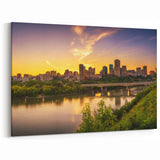 Golden Sunset Cityscape – Saskatchewan Wall Art, Scenic Urban Prints