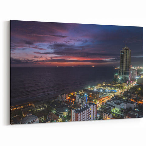 Sri Lanka Wall Art - Colombo Twilight Cityscape Canvas Print