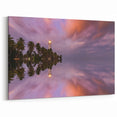 Scenic Sri Lanka Prints - Lighthouse Sunset Reflection on Canvas