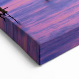 Sri Lanka Artworks - Stilt Fishermen at Dusk on Vibrant Canvas Print