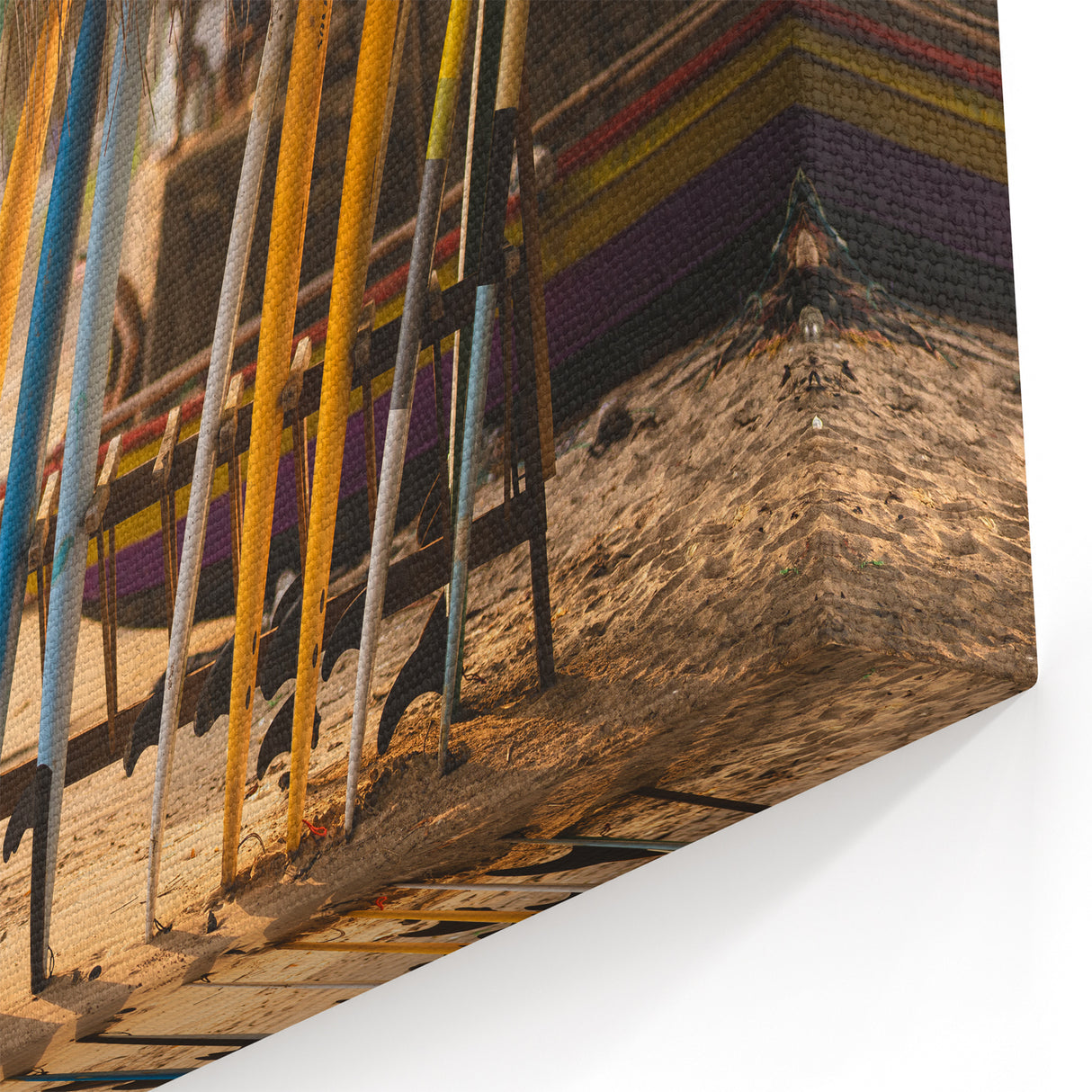 Sri Lanka Photography Prints - Vibrant Surfboards on Tropical Beach