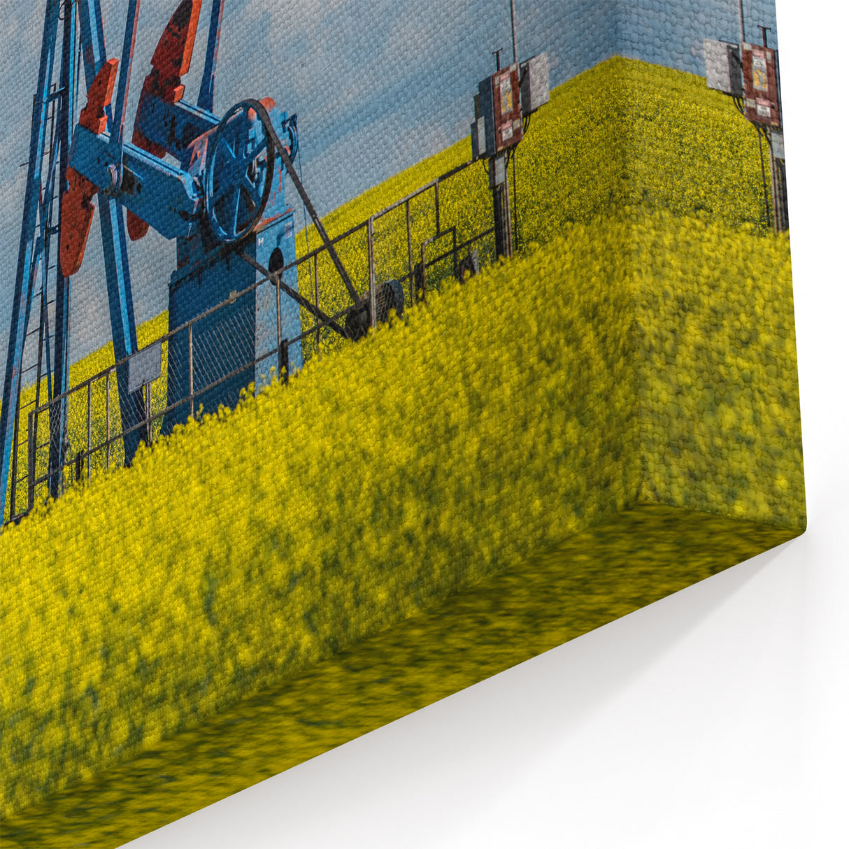 Oil Pumpjacks in Canola Field – Scenic Saskatchewan Landscape Wall Art