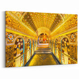 Scenic Sri Lanka Prints - Ornate Temple Corridor with Vibrant Artwork