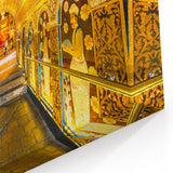Scenic Sri Lanka Prints - Ornate Temple Corridor with Vibrant Artwork