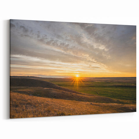 Sunrise Over Rolling Hills – Scenic Saskatchewan Landscape Wall Art