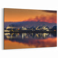 Industrial Sunset Reflections – Scenic Saskatchewan Nightscape Wall Art