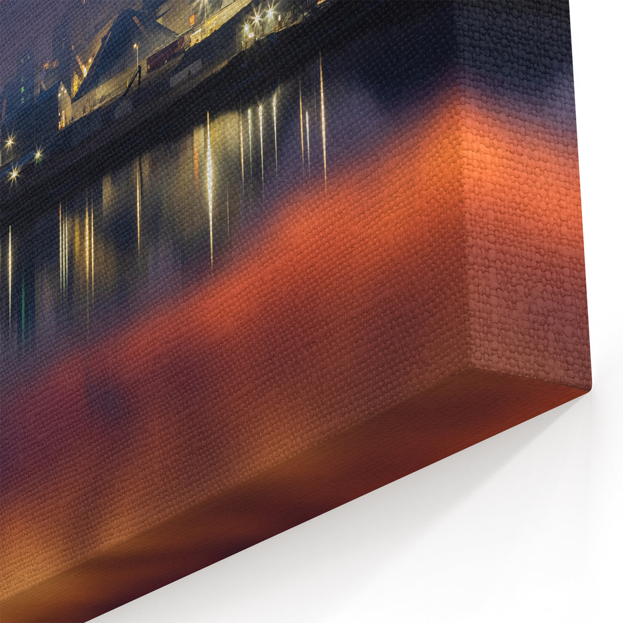 Industrial Sunset Reflections – Scenic Saskatchewan Nightscape Wall Art