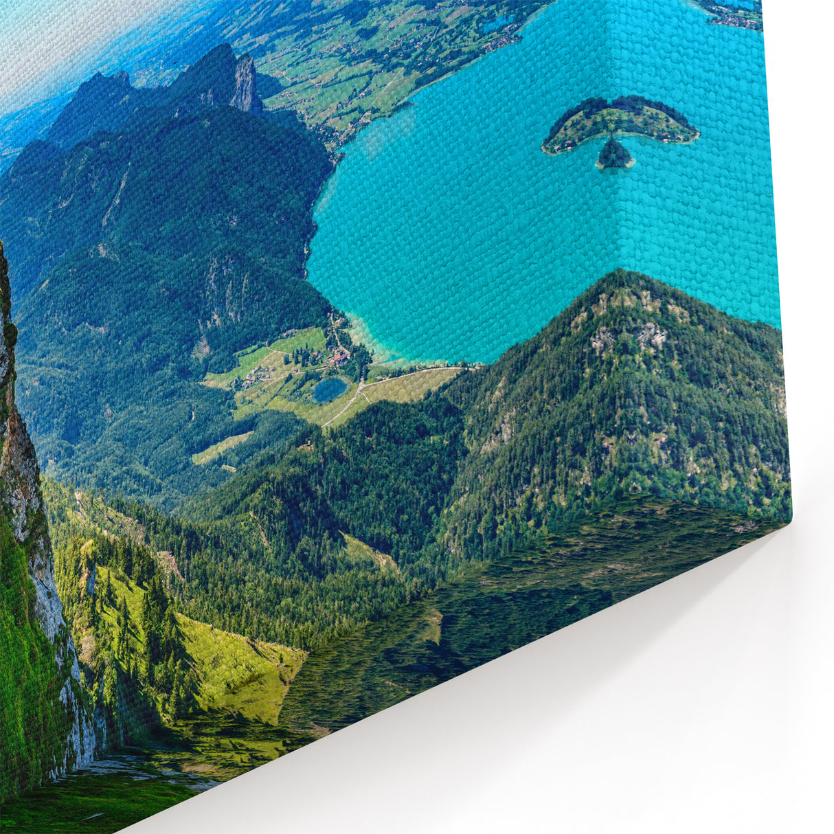 Austria Wall Art – Stunning Austrian Alps View Over Lake and Mountains