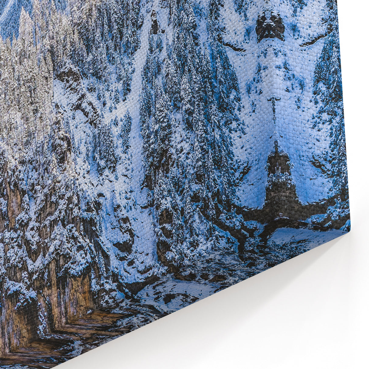 Austrian Alps Artwork – Winter Train Journey Through Snow-Covered Mountains