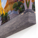 Grand Bangkok Temple Complex - Golden Hour Canvas Art