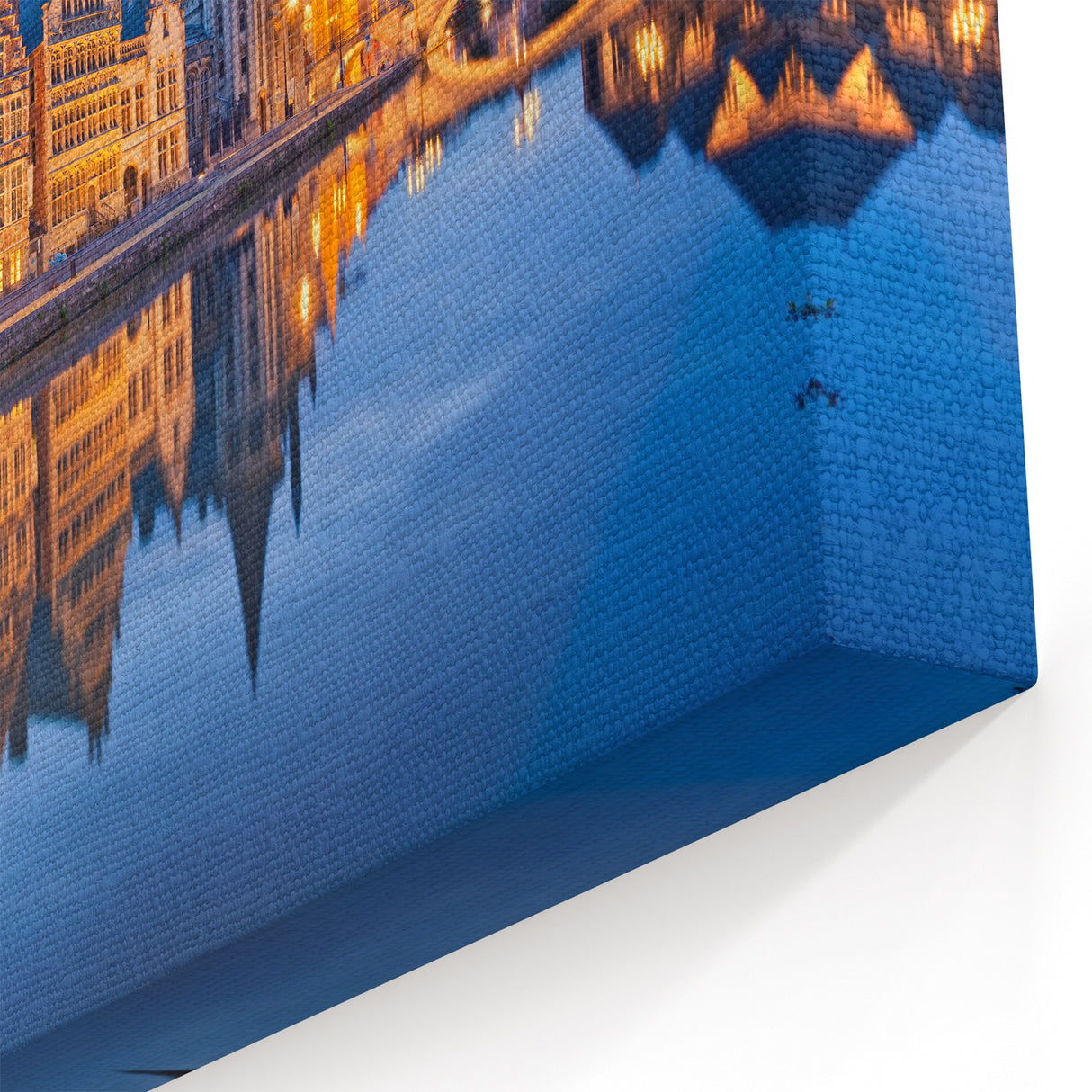 Historic Belgium Art Prints - Reflections of Ghent Belgium Canvas Art