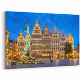 Belgian Scenery Prints - Antwerp Grote Markt Belgium Canvas Art