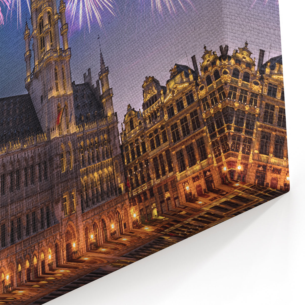 Belgian Scenery Prints - Grand Place Fireworks Belgium Wall Art