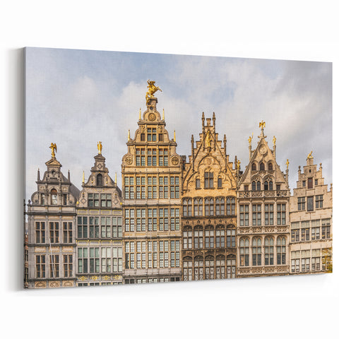Historic Belgium Art Prints - Antwerp Guildhalls Belgium Wall Art