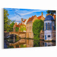 Belgium Wall Art – Scenic Bruges Canal and Historic Architecture