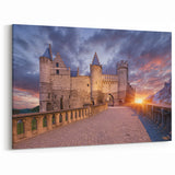 Historic Belgium Art Prints – Castle of Antwerp at Sunset