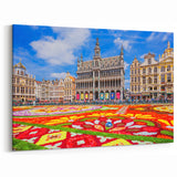 Belgium Canvas Art – Grand Place Flower Carpet in Brussels
