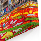 Belgium Canvas Art – Grand Place Flower Carpet in Brussels