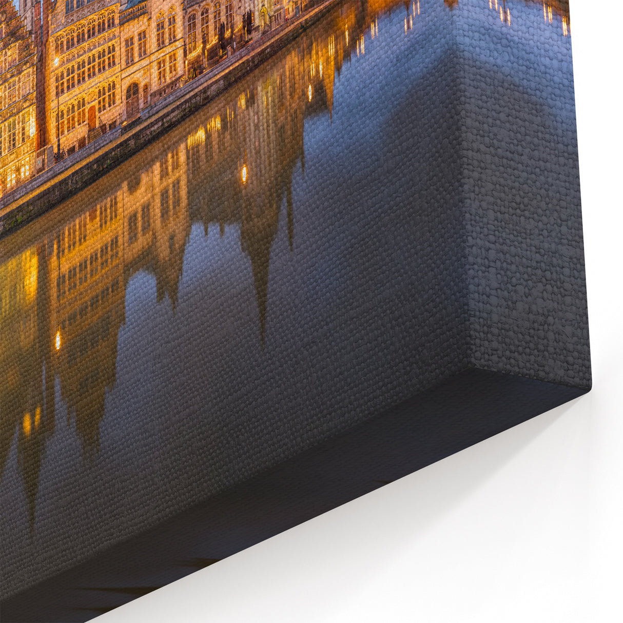 Belgian Scenery Prints – Ghent Cityscape Reflections at Dusk