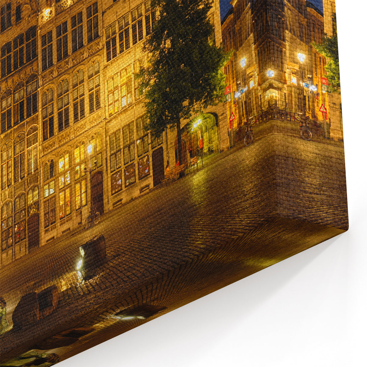 Belgium Travel Art – Antwerp's Brabo Fountain and Historic Square