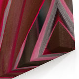 Botanical Leaf Wall Art: Vibrant Pink and Brown Leaf Canvas Prints