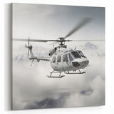 Helicopter Wall Art | Modern Aviation Canvas Prints | Helicopter Photography Art