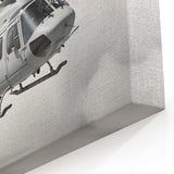 Helicopter Wall Art | Modern Aviation Canvas Prints | Helicopter Photography Art