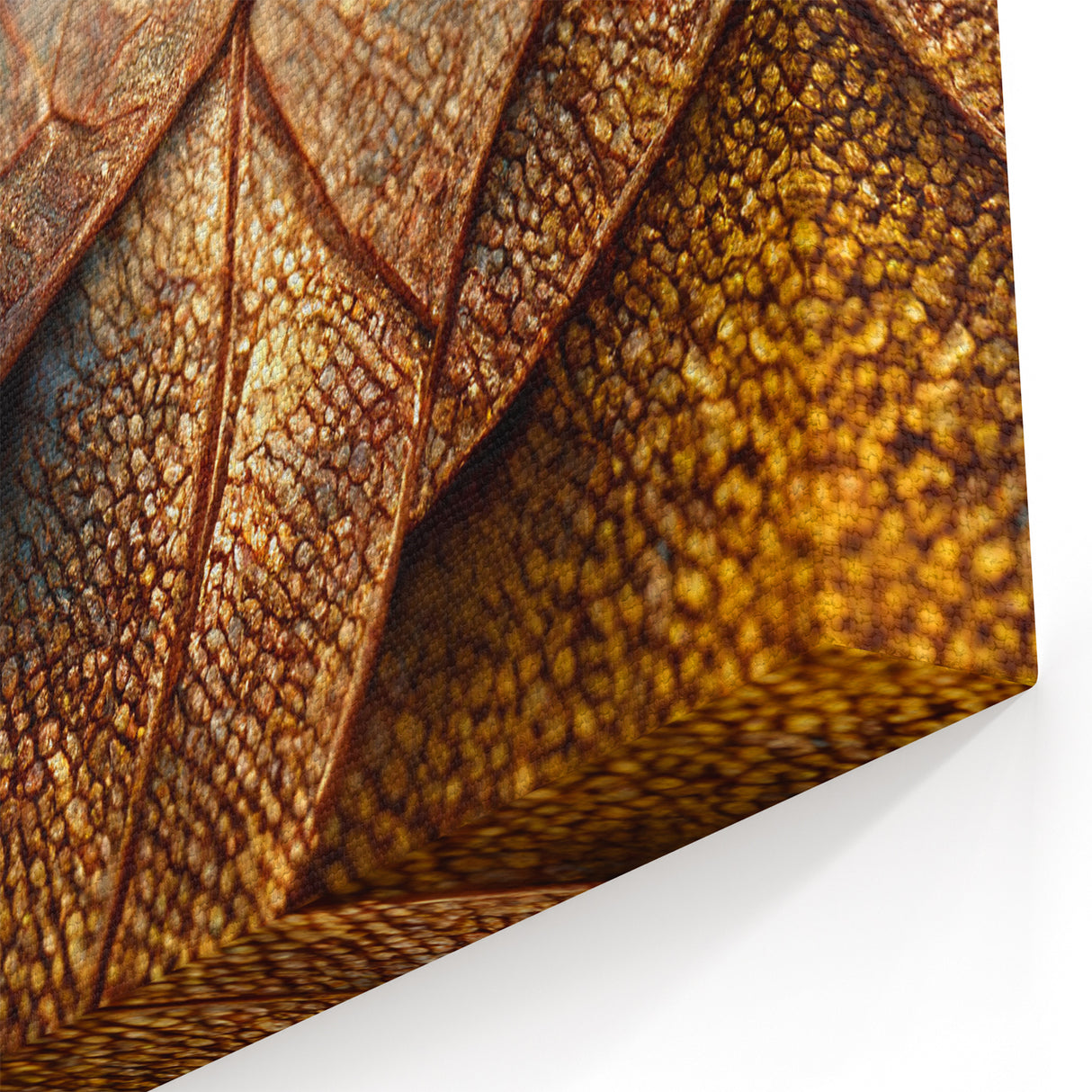 Autumn Leaf Wall Art: Rustic Brown Close-Up Botanical Leaf Prints