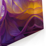 Vibrant Purple Leaf Wall Art: Elegant Botanical Leaf Canvas Prints