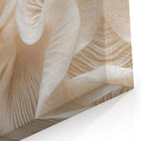 Elegant Cream Leaf Wall Art: Botanical Close-Up Canvas Prints