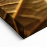 Golden Leaf Wall Art: Intricate Botanical Close-Up Canvas Prints