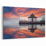 Taiwan Pavilion at Sunset Reflection - Taiwan Nature Wall Art Print