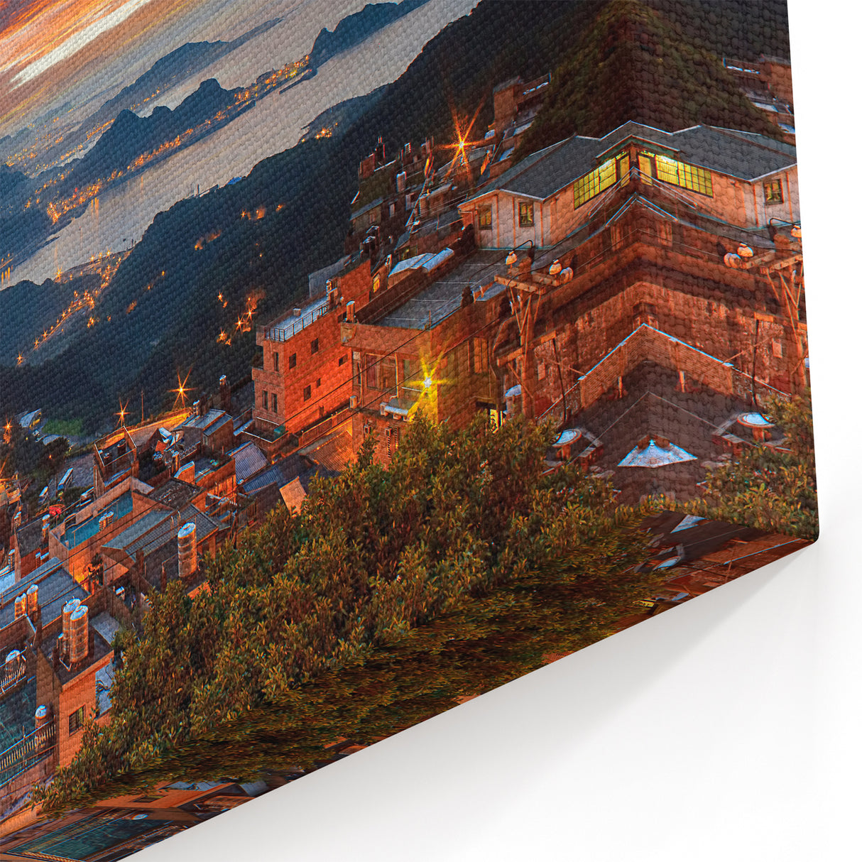 Sunset Over Jiufen Town - Taiwan Scenic View Wall Art Print