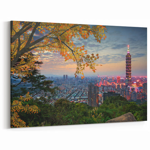 Taipei 101 Cityscape View - Taiwan Urban Skyline Wall Art Print
