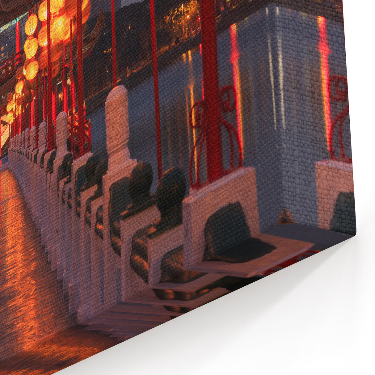 Taiwan Lantern Festival Bridge at Night - Taiwan Culture Wall Art Print