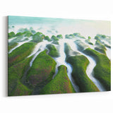 Green Coastal Rock Formations - Taiwan Nature Scenery Wall Art Print