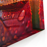 Dew-Covered Multicolor Leaf Wall Art: Vibrant Botanical Canvas Prints
