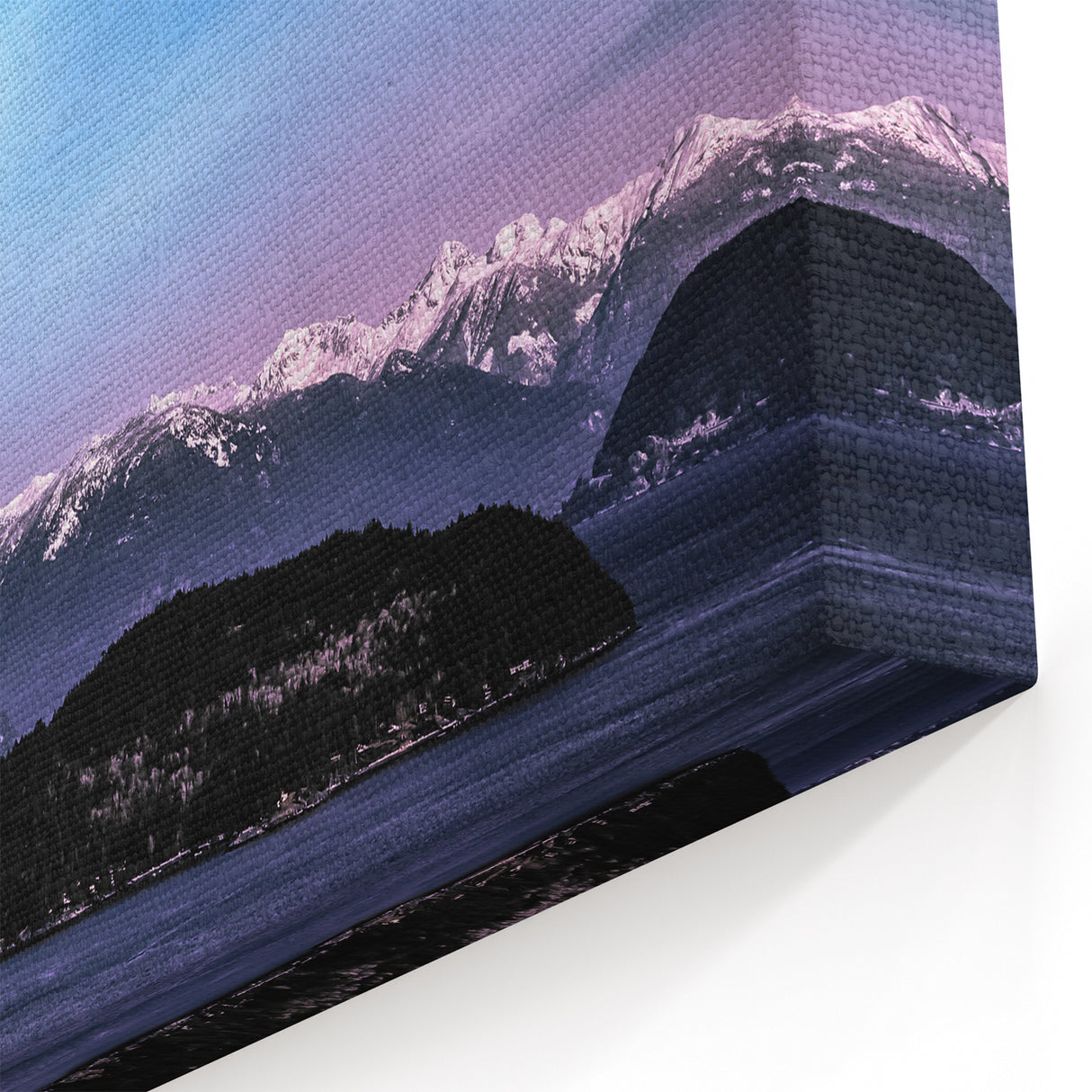 Starry Sky Over Yukon Canvas - Winter Mountain View