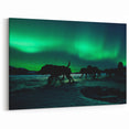 Aurora Dog Sled Journey - Yukon Night Silhouette Print